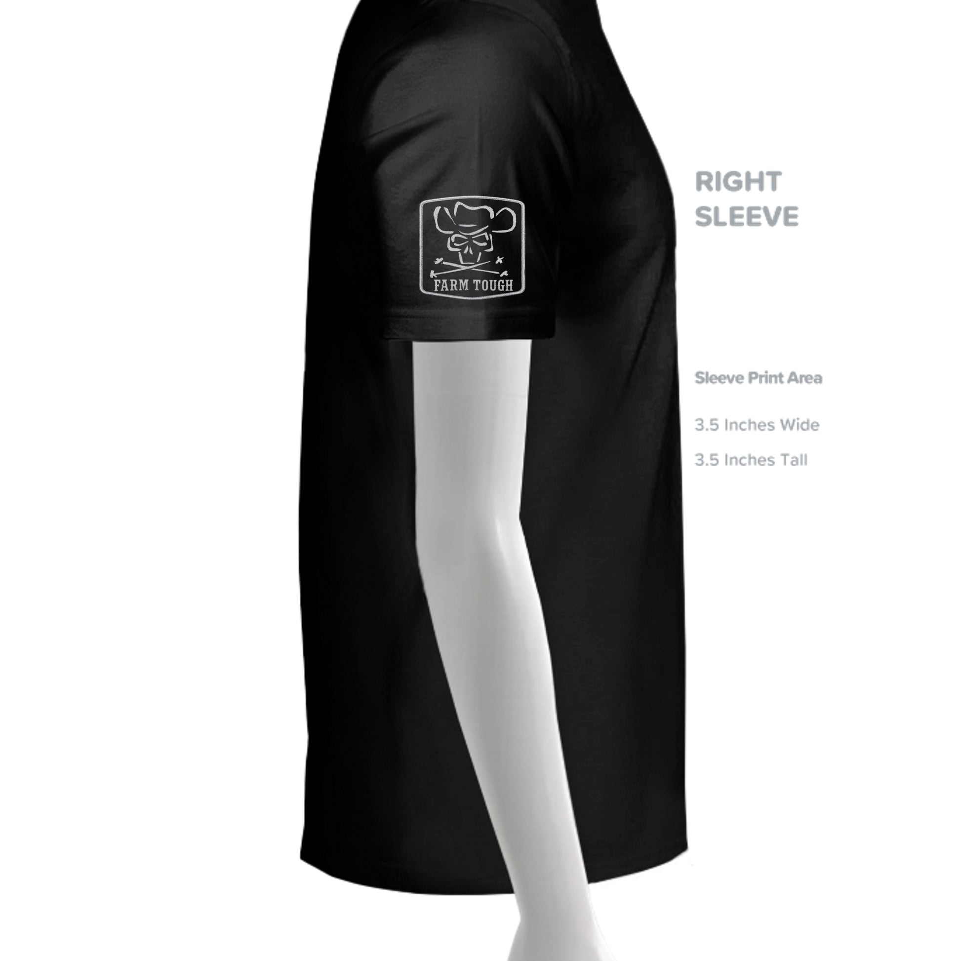 SLD BLK TRIBLEND - 3413C - SLEEVE_RIGHT